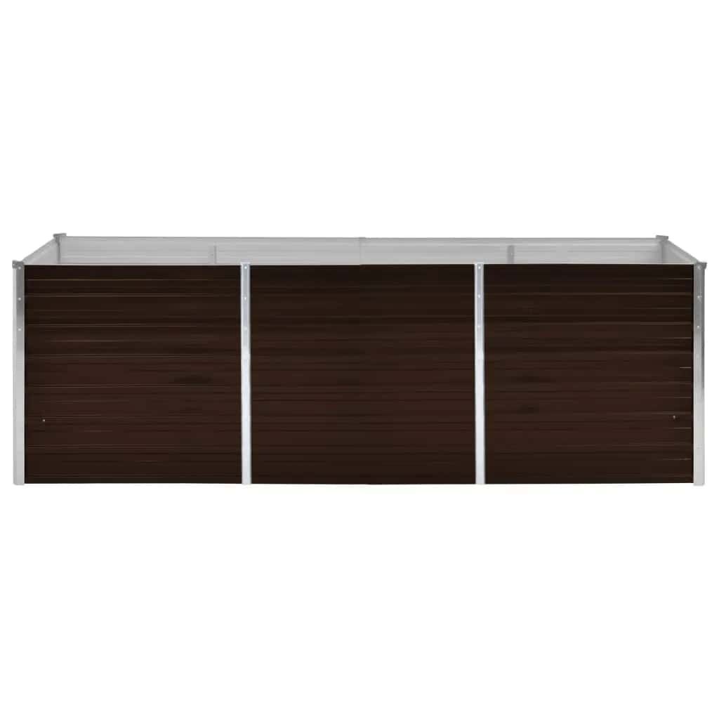 Verhoogde Plantenbak 240x80x77 cm Staal Bruin - 34% Korting!