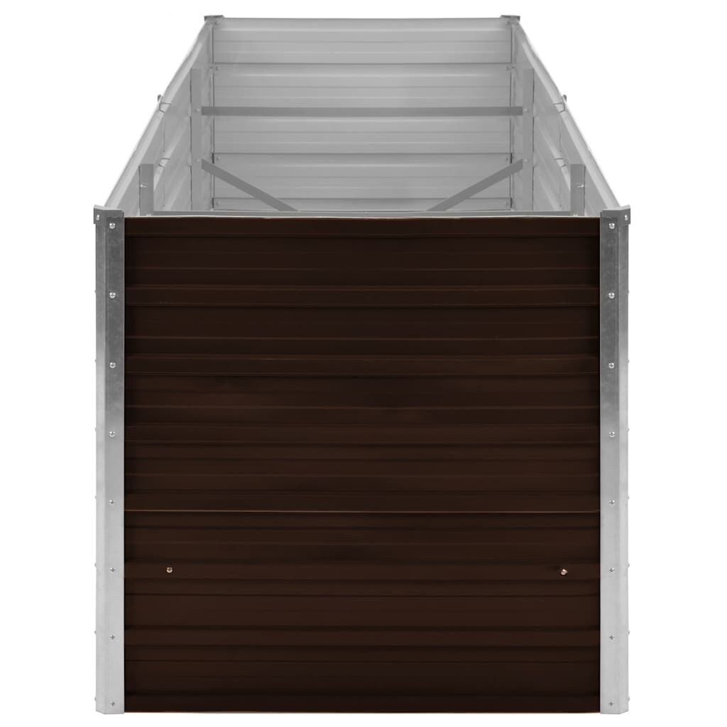 Verhoogde Plantenbak 240x80x77 cm Staal Bruin - 34% Korting!