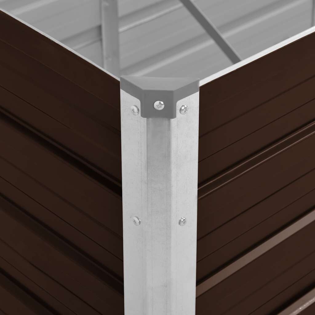 Verhoogde Plantenbak 240x80x77 cm Staal Bruin - 34% Korting!