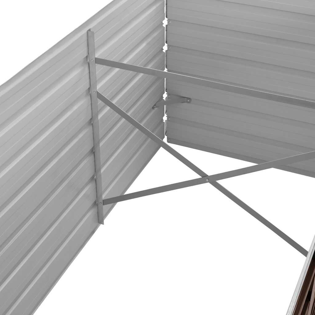 Verhoogde Plantenbak 240x80x77 cm Staal Bruin - 34% Korting!