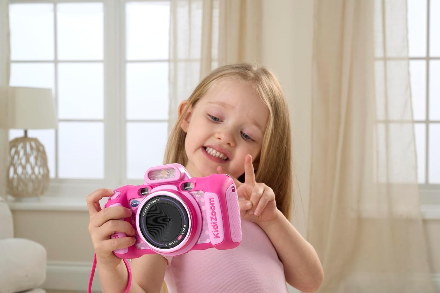 VTech KidiZoom Duo FX Kindercamera - Roze | 29% Korting