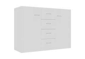 Wit Bewerk Hout Dressoir met 4 Lades & 2 Deuren (30% Korting)