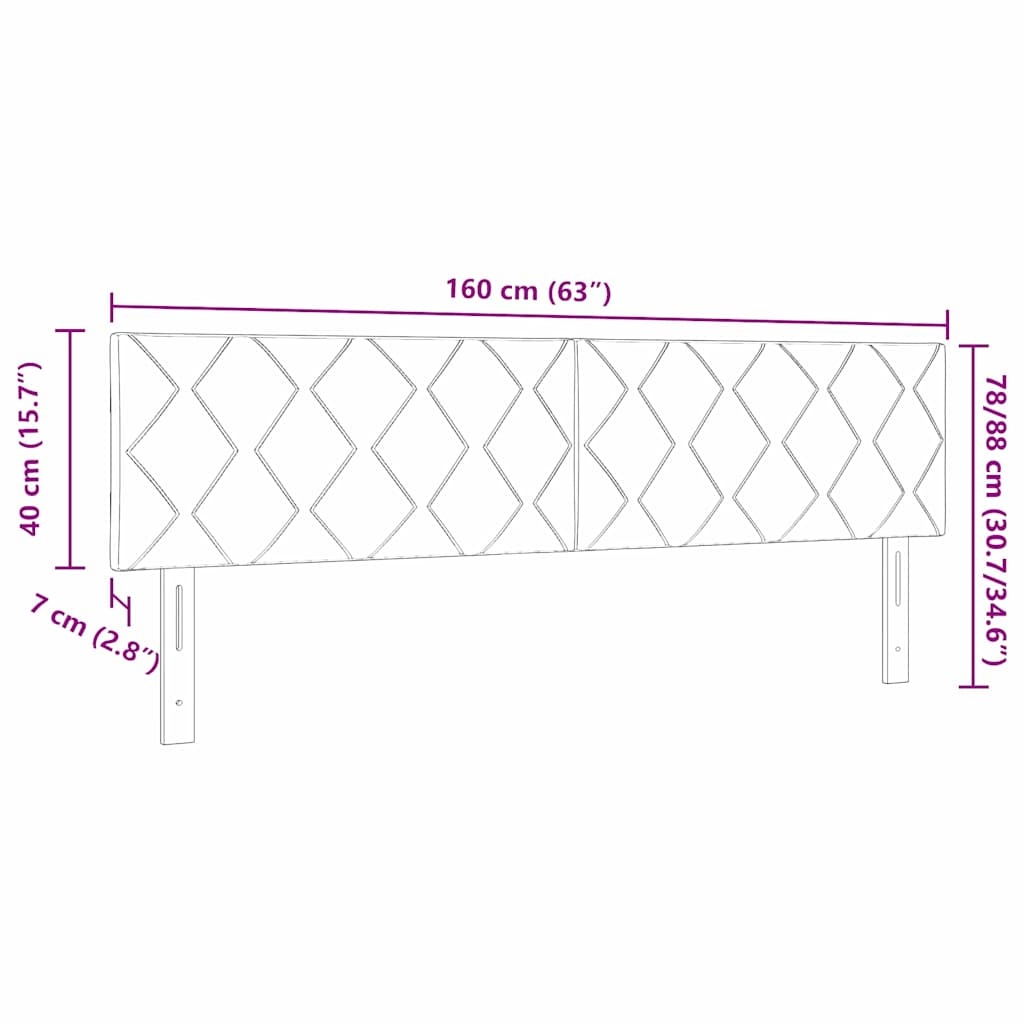 vidaXL Donkergrijs Stoffen Hoofdbord 80 cm - Nu met 34% korting