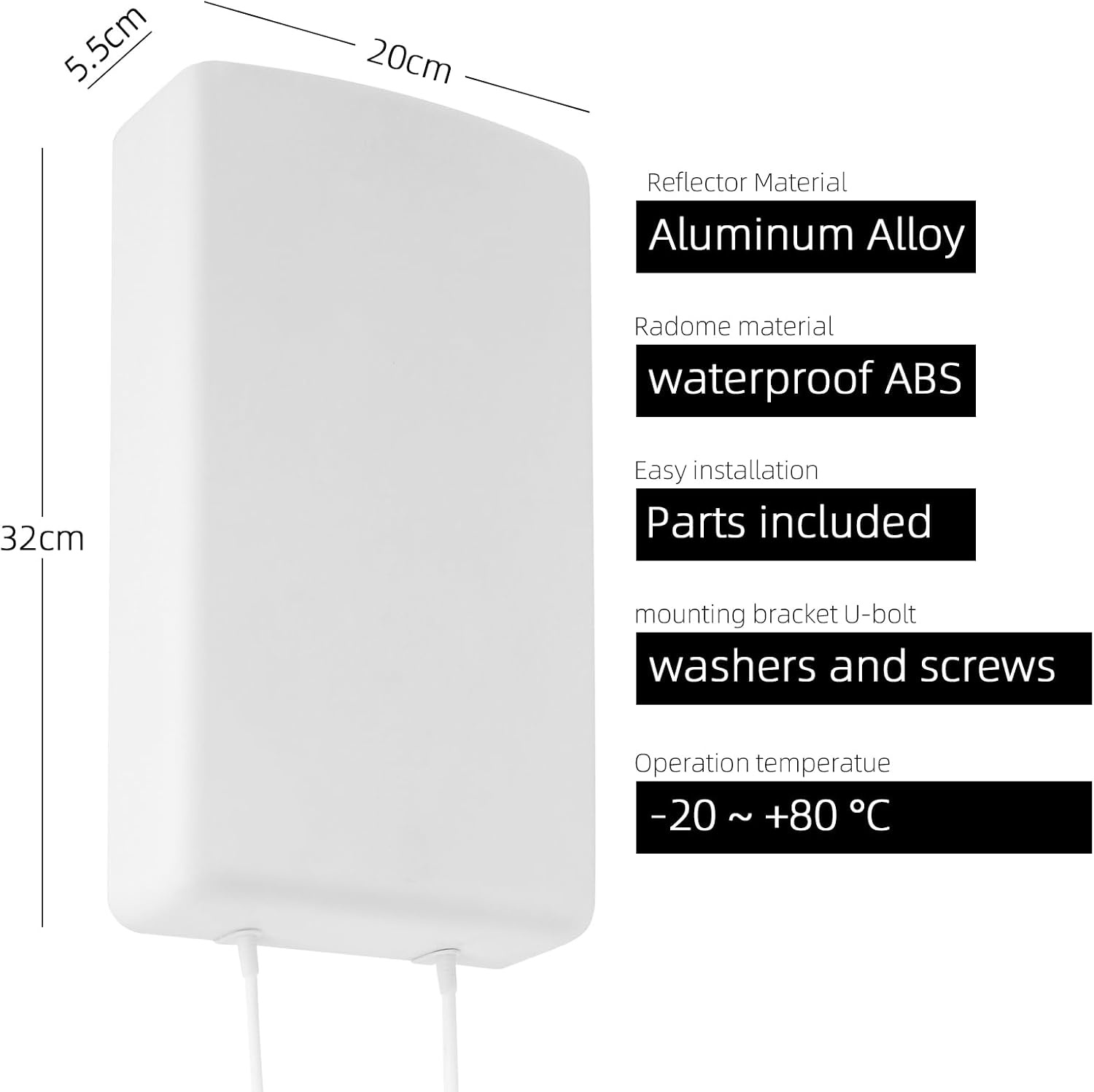 5G/4G LTE Buitenantenne Signaalversterker - 18dBi - 58% Korting
