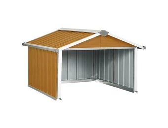 Overkapping Robotmaaier 92x97x63 cm Staal Bruin (34% Korting)