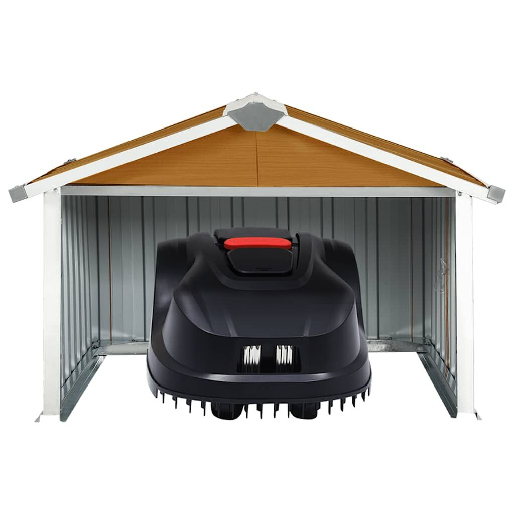 Overkapping Robotmaaier 92x97x63 cm Staal Bruin (34% Korting)