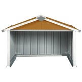 Overkapping Robotmaaier 92x97x63 cm Staal Bruin (34% Korting)