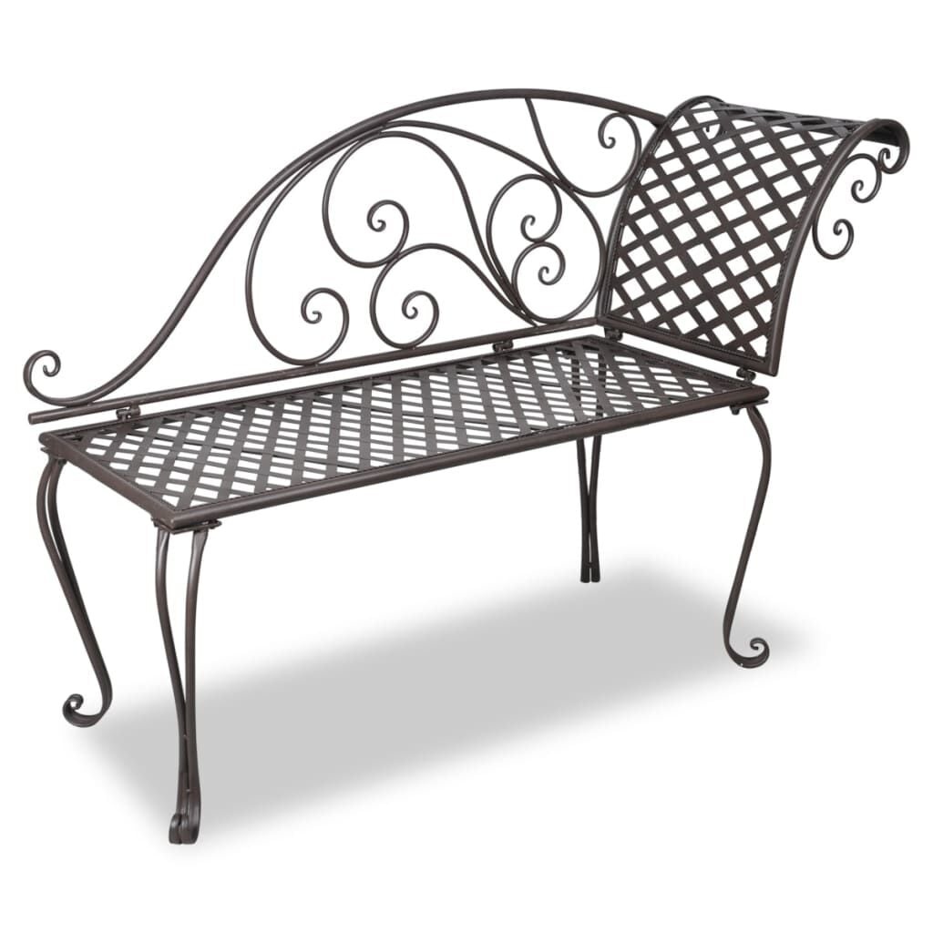vidaXL Chaise longue 128 cm Antiekbruin - 34% Korting!
