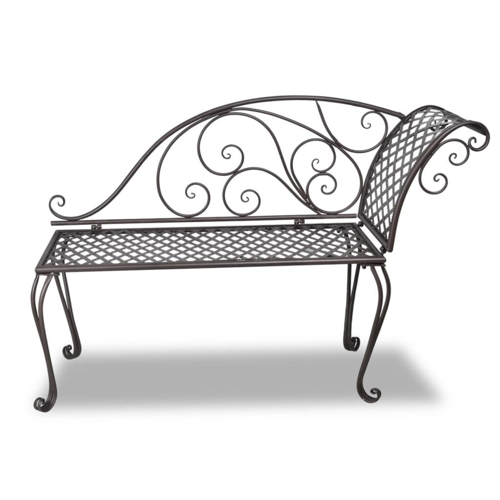 vidaXL Chaise longue 128 cm Antiekbruin - 34% Korting!