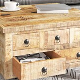 Geretourneerde Salontafel Ruw Mangohout - 70x70x40 cm - 30% Korting