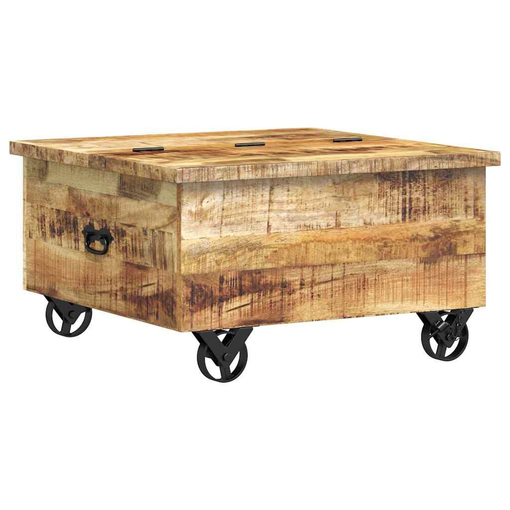 Geretourneerde Salontafel Ruw Mangohout - 70x70x40 cm - 30% Korting