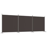 vidaXL Kamerscherm 3 Panelen 525x180 cm Bruin (34% Korting)