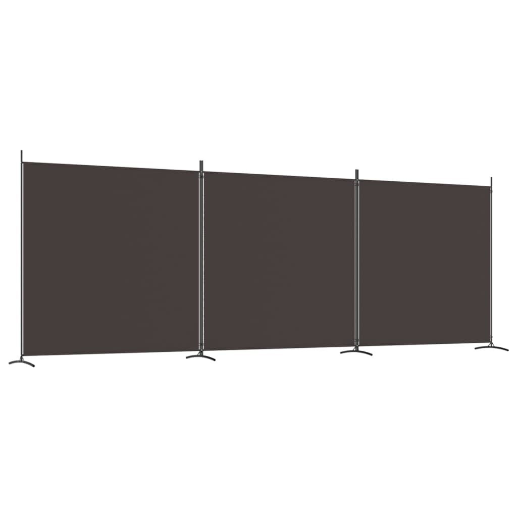 vidaXL Kamerscherm 3 Panelen 525x180 cm Bruin (34% Korting)