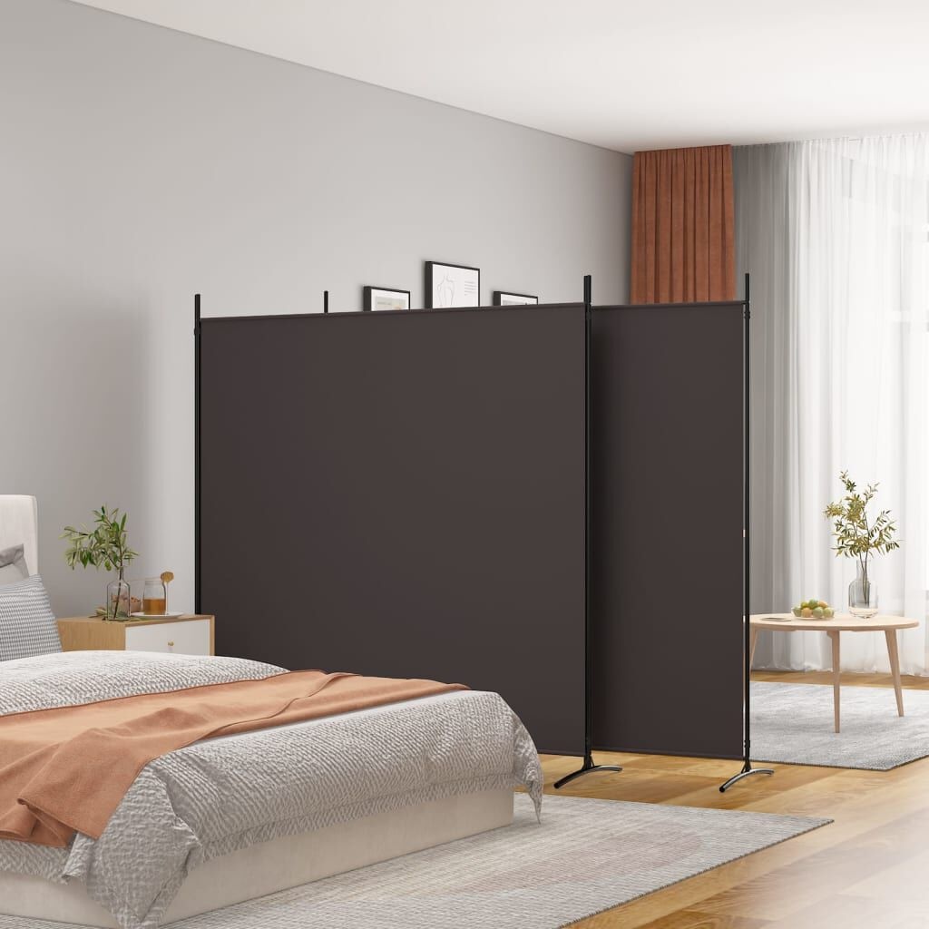 vidaXL Kamerscherm 3 Panelen 525x180 cm Bruin (34% Korting)