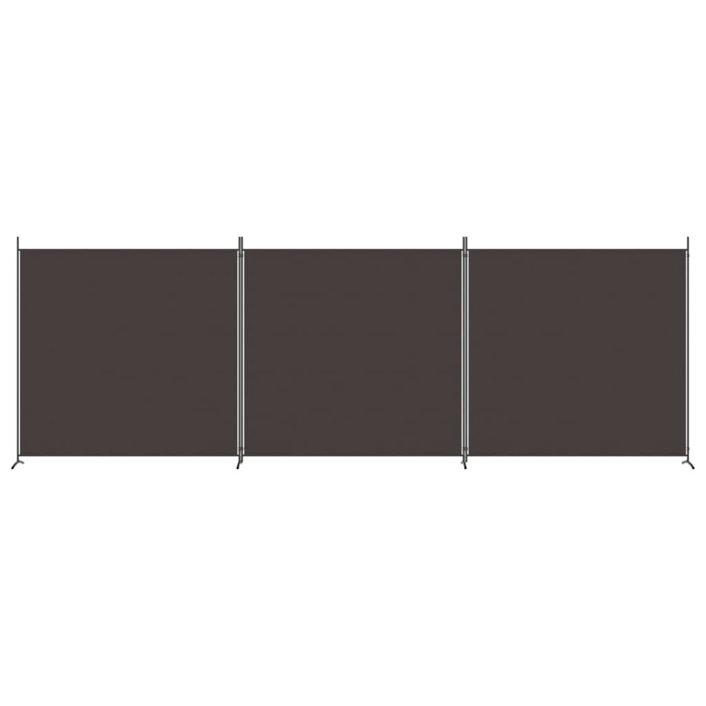 vidaXL Kamerscherm 3 Panelen 525x180 cm Bruin (34% Korting)