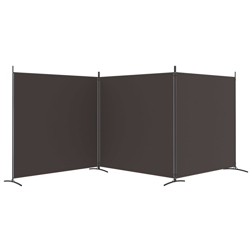 vidaXL Kamerscherm 3 Panelen 525x180 cm Bruin (34% Korting)