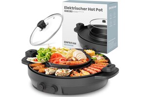 Elektrische Hot Pot & Grill 2-in-1 (Zwart, 4-8 pers.) - 47% Korting