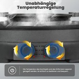 Elektrische Hot Pot & Grill 2-in-1 - 2200W - Rookvrij - Zwart (34% Korting)
