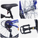 Kinderfiets 24" Donkerblauw - 6 Versnellingen | 8-12 Jaar | 55% Korting