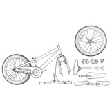 Kinderfiets 24" Donkerblauw - 6 Versnellingen | 8-12 Jaar | 55% Korting