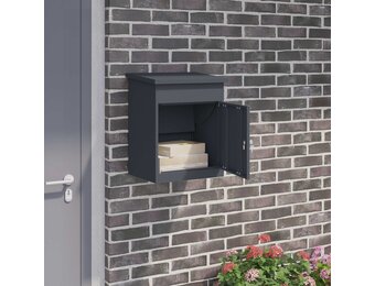 vidaXL Pakket inwerp box Antraciet 44 x 35 x 59 cm Staal