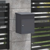 vidaXL Pakket inwerp box Antraciet 44 x 35 x 59 cm Staal