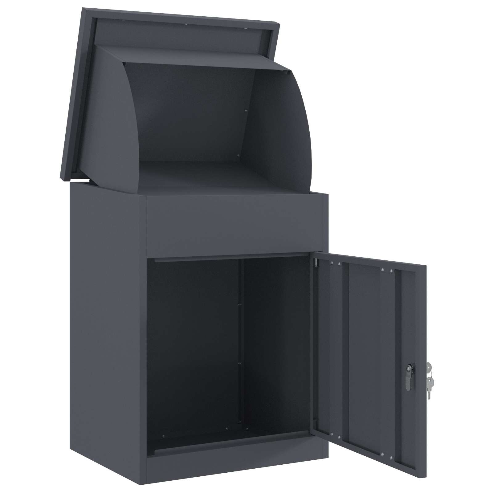 vidaXL Pakket inwerp box Antraciet 44 x 35 x 59 cm Staal