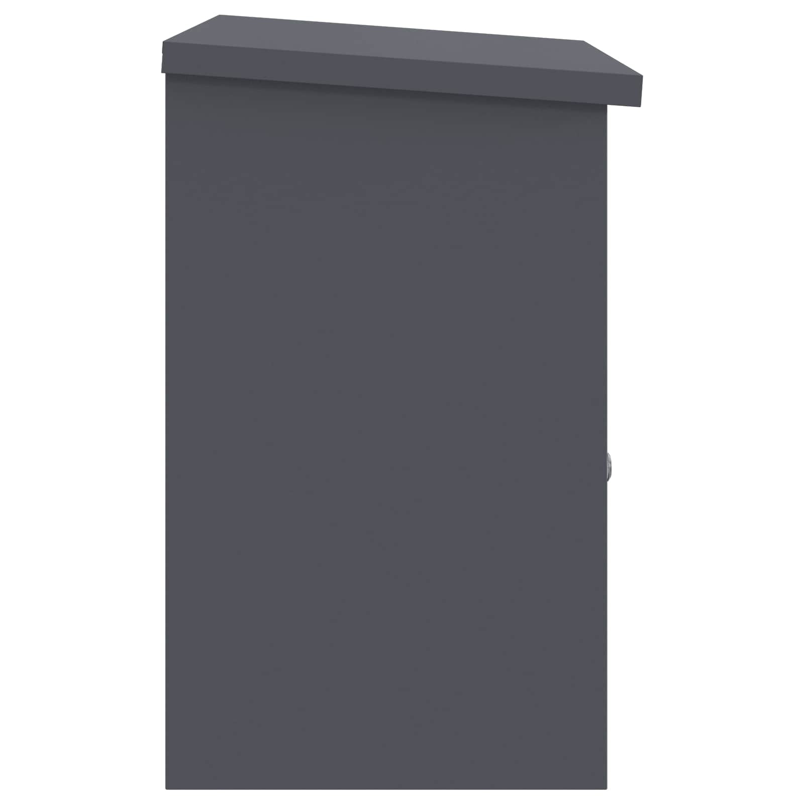 vidaXL Pakket inwerp box Antraciet 44 x 35 x 59 cm Staal