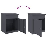 vidaXL Pakket inwerp box Antraciet 44 x 35 x 59 cm Staal