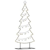vidaXL Metalen kerstboom met standaard Zwart 180 cm Staal