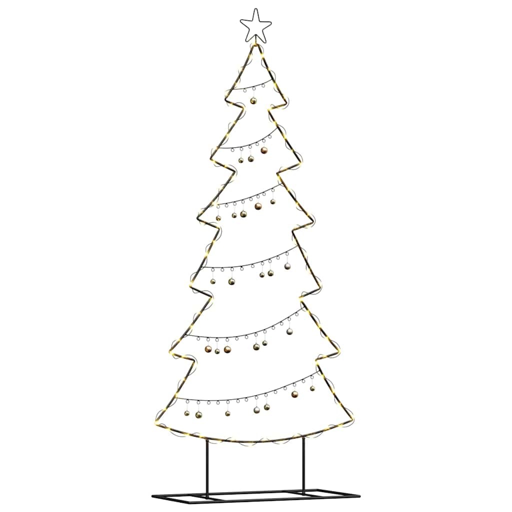 vidaXL Metalen kerstboom met standaard Zwart 180 cm Staal