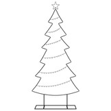 vidaXL Metalen kerstboom met standaard Zwart 180 cm Staal