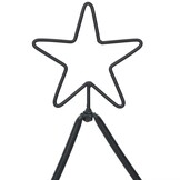 vidaXL Metalen kerstboom met standaard Zwart 180 cm Staal