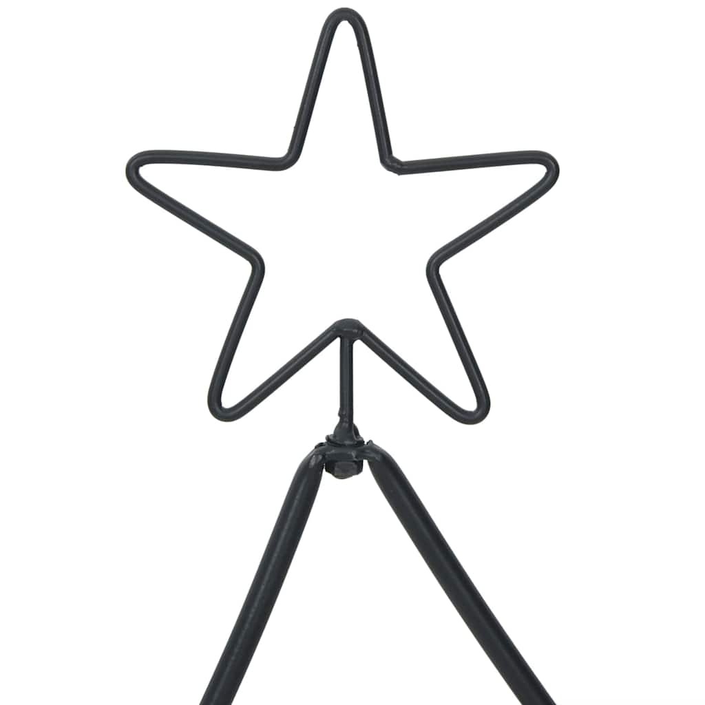 vidaXL Metalen kerstboom met standaard Zwart 180 cm Staal