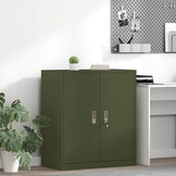vidaXL Opbergkast Olijf Groen 80 x 40 x 90 cm Koudgewalst Staal