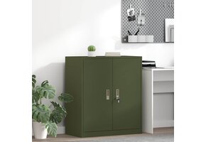 Olijf Groene Opbergkast van Staal | 80x40x90 cm | 54% Korting