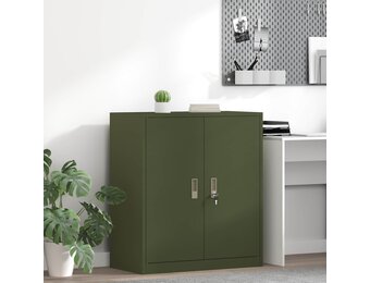 vidaXL Opbergkast Olijf Groen 80 x 40 x 90 cm Koudgewalst Staal