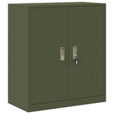 vidaXL Opbergkast Olijf Groen 80 x 40 x 90 cm Koudgewalst Staal