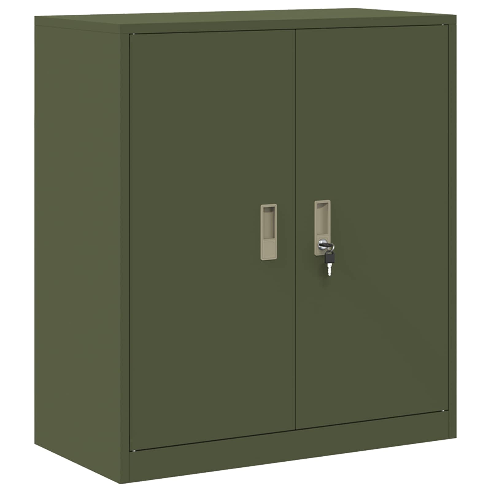 vidaXL Opbergkast Olijf Groen 80 x 40 x 90 cm Koudgewalst Staal
