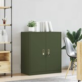 vidaXL Opbergkast Olijf Groen 80 x 40 x 90 cm Koudgewalst Staal