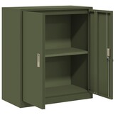 vidaXL Opbergkast Olijf Groen 80 x 40 x 90 cm Koudgewalst Staal