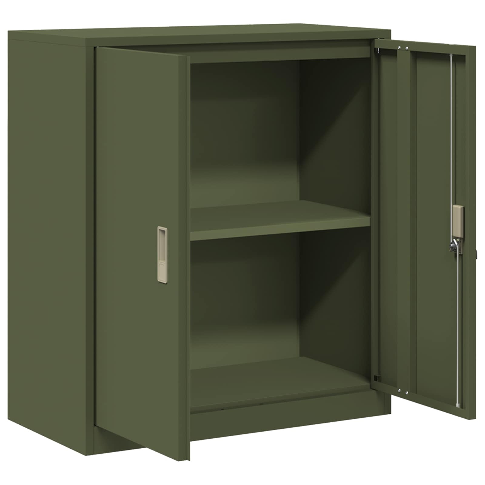 vidaXL Opbergkast Olijf Groen 80 x 40 x 90 cm Koudgewalst Staal