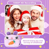 CAMCLID çocuk kamerası, 3 rulo, termal kağıt ve 32G SD kart, dijital kamera ve video kamerası, 6,4 cm (2,4 inç) ekranlı, fotoğraf kamerası, anında fotoğraf makinesi, kız ve erkek çocuklar için hediye