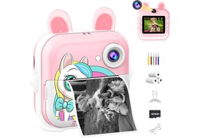 Roze kinder instant camera 48MP HD | Nu 34% korting!