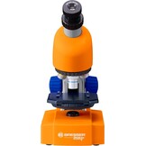 Bresser Junior Microscope Set with Accessories and Transport Case | Lighting, Dimmable LED, 5 preparations and 7 slides, Artemia grow kit, Battery operated, Hard case