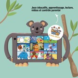 Logicom - Leertablet met touchscreen voor kinderen - LOGIKIDS 7-7" scherm - Kinderen van 3 tot 8 jaar - Batterij 3000 mAh - Android 13-2 GB RAM - Zwart