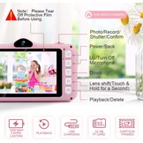 Kinderfotocamera - Camera voor Kinderen met Groot Display van 3,5 Inch, 1080P HD 12 MP, geïntegreerde SD-kaart, 32 GB, USB Oplaadbaar, Digitale Camera, Meisjes, Jongens, Verjaardag, Kerstmis, Geschenk