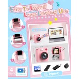 Instant Print kindercamera,1080P instant camera voor kinderen, kids digitale camera met 32 GB kaart en fotopapier, kerstverjaardagscadeaus kinderspeelgoed voor kinderen van 3-12 jaar
