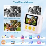 Digitale kindercamera, met 2,4 inch scherm, 1080p HD, 8 MP ingebouwde 32 GB SD-kaart, voor meisjes, jongens, kinderen, 3-10 jaar