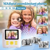 Digitale kindercamera, met 2,4 inch scherm, 1080p HD, 8 MP ingebouwde 32 GB SD-kaart, voor meisjes, jongens, kinderen, 3-10 jaar